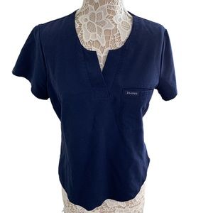 Jaanuu Navy Scrub Top Sz M